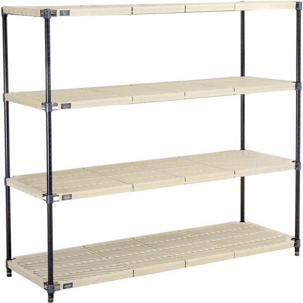 Nexel 5 Tier Vented Plastic Shelving, 54W x 24D x 86H, Nexelon Finish PM24548N5